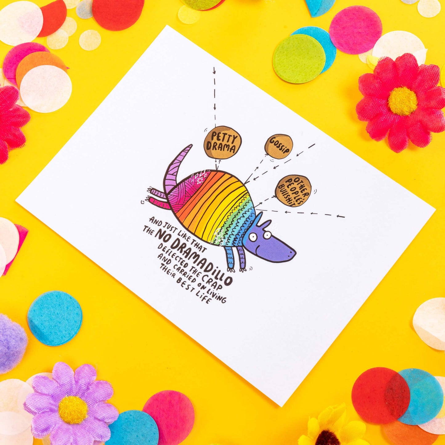 No Dramadillo Postcard