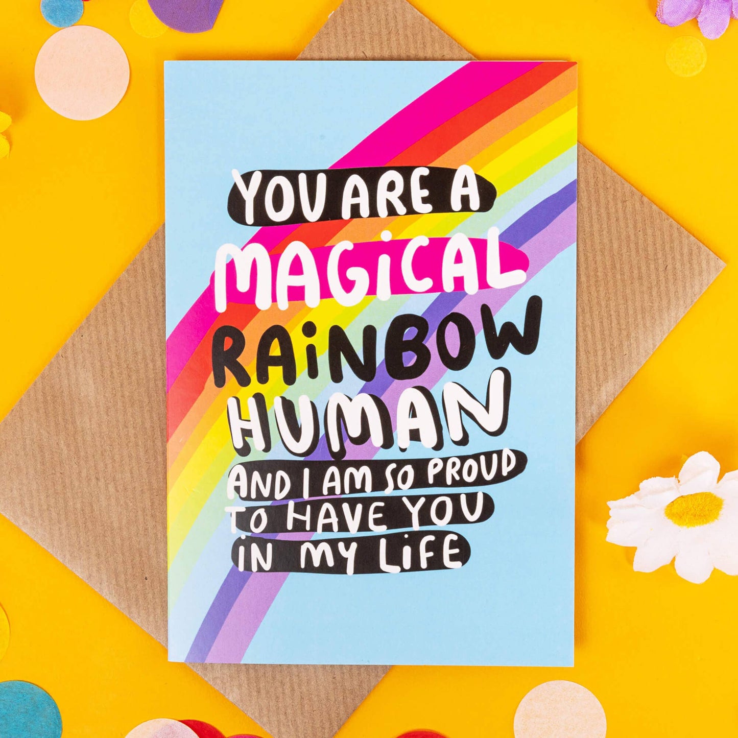 Magical Rainbow Human A6 Greeting Card