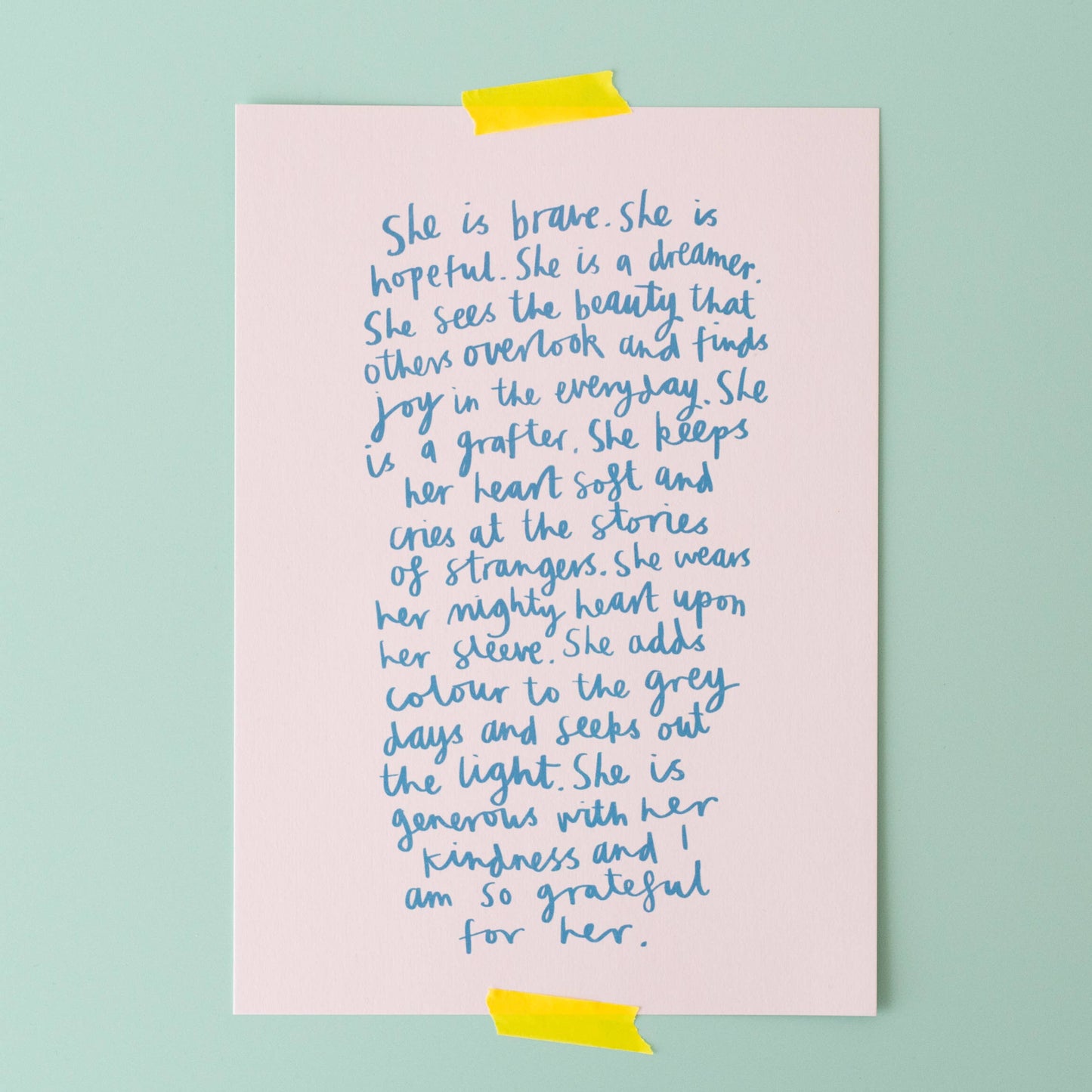 She is … Inspiration print for women