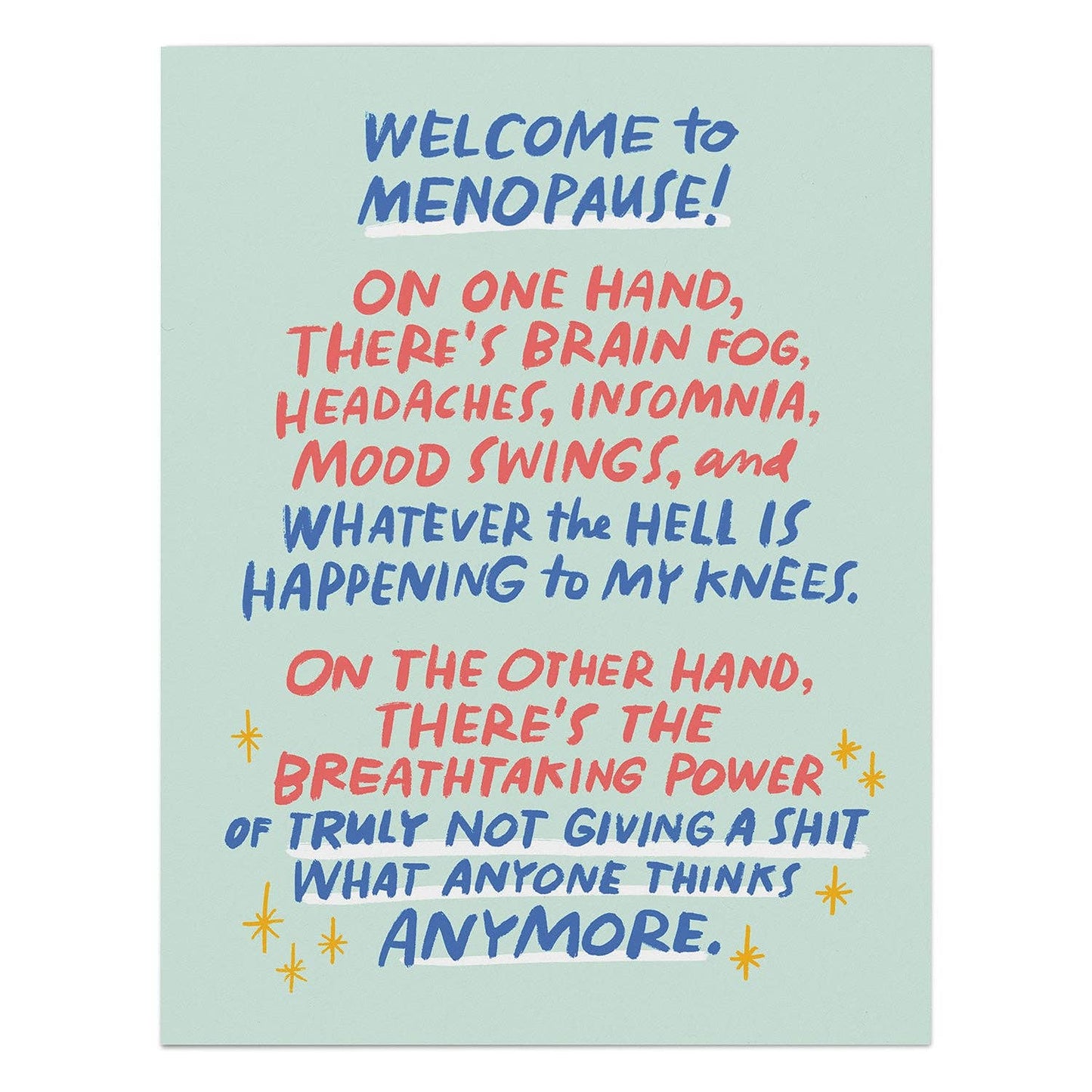 Welcome to Menopause Greetings Card