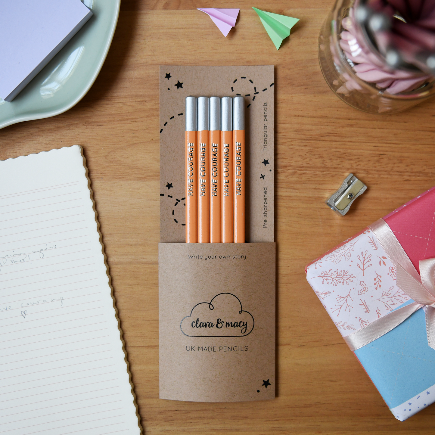 Single 'Have Courage' Positive Pencil: Single Pencil