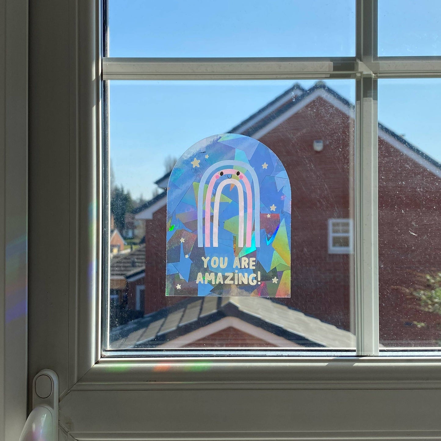 You Are Amazing Rainbow Suncatcher Window Sticker