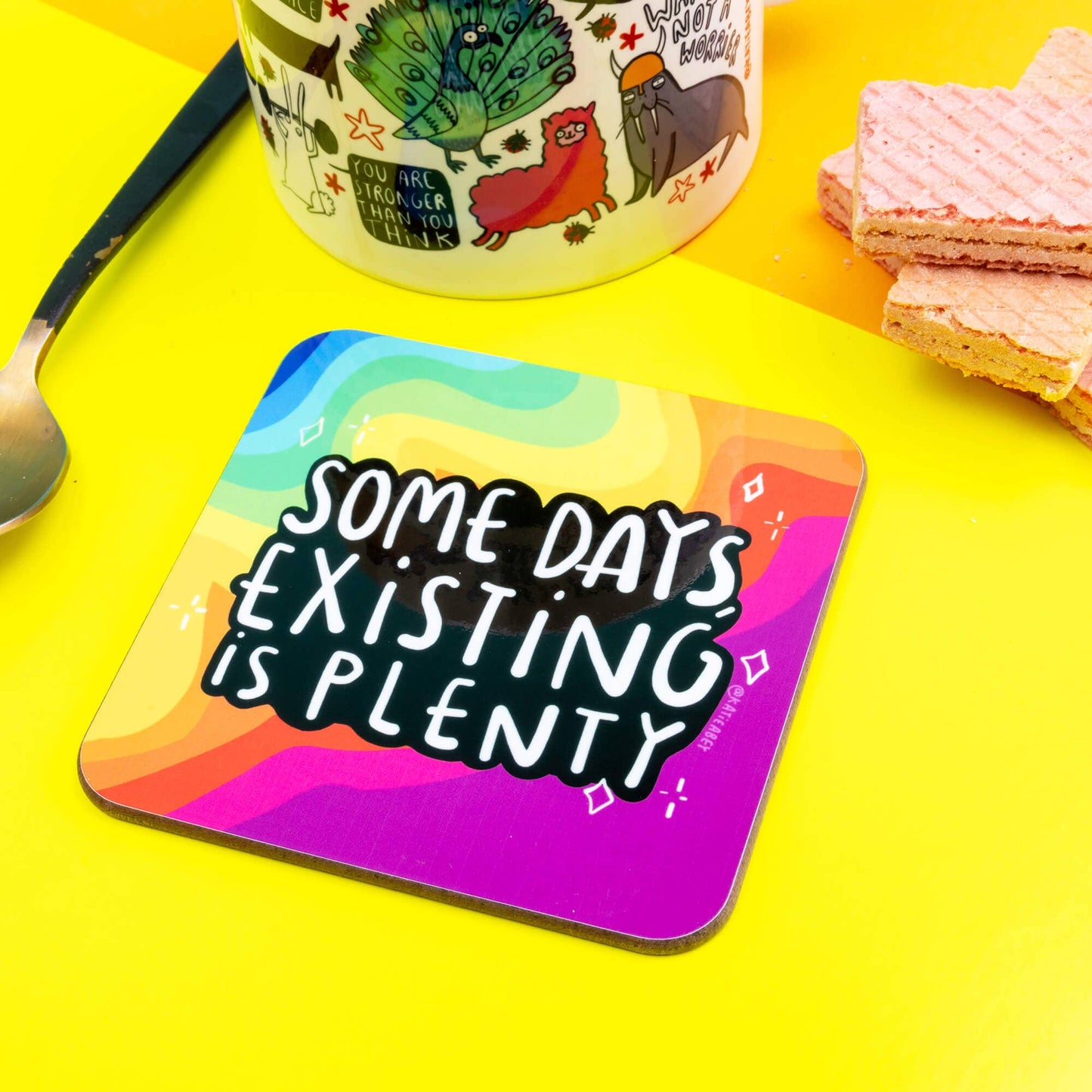 Some Days Existing is Plenty Coaster