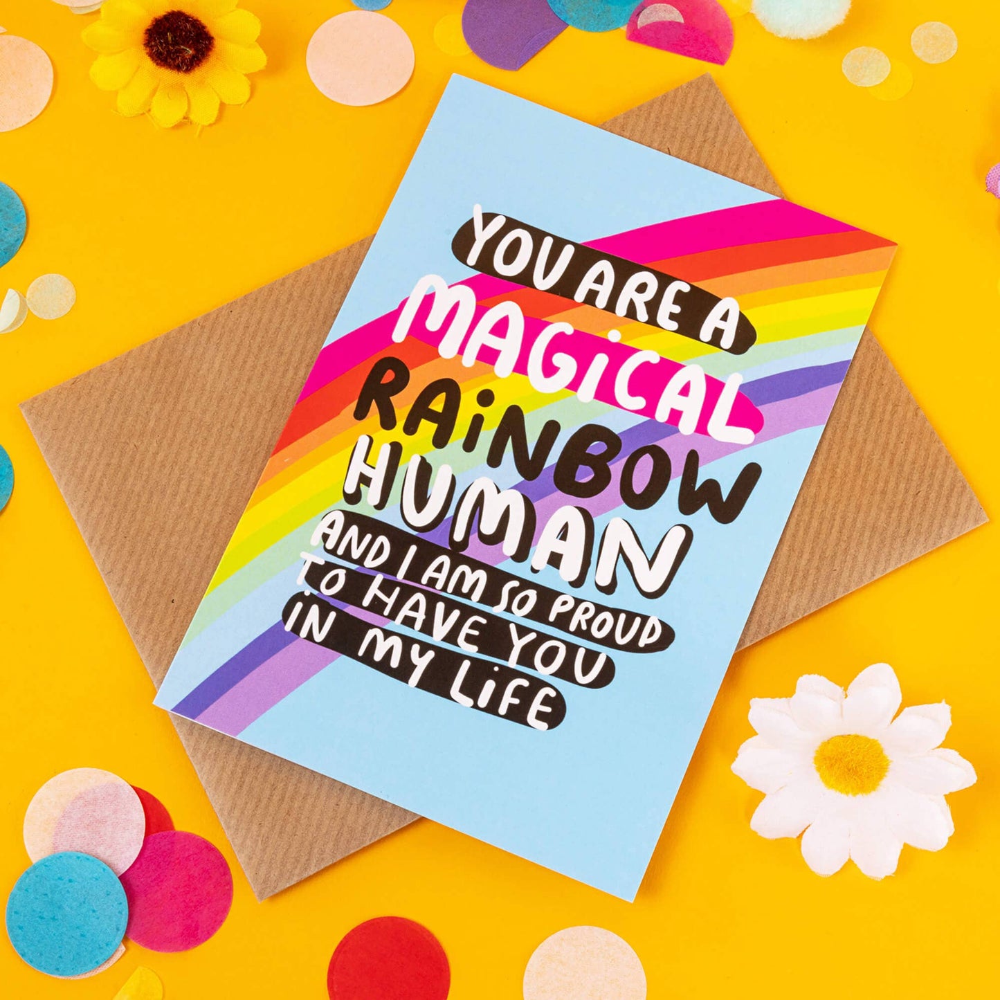 Magical Rainbow Human A6 Greeting Card
