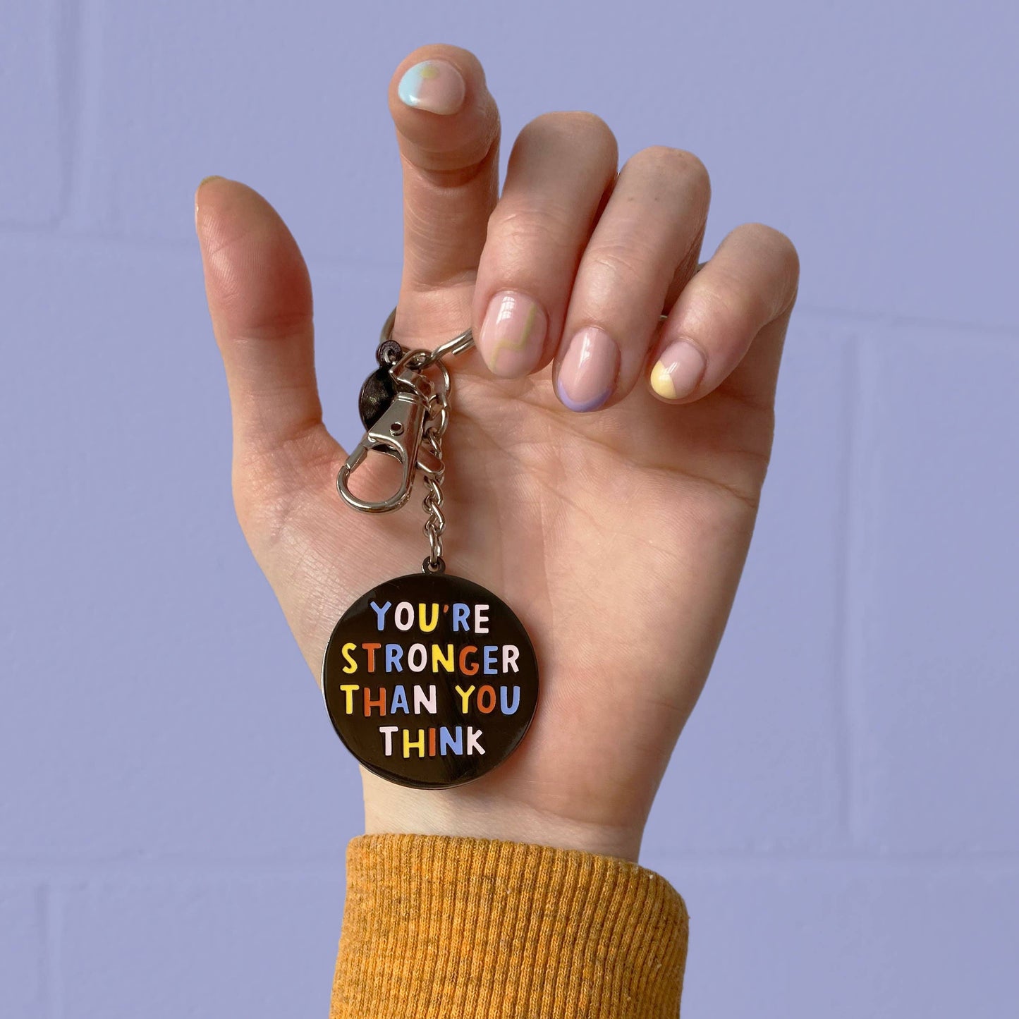 Stronger Enamel Keychain
