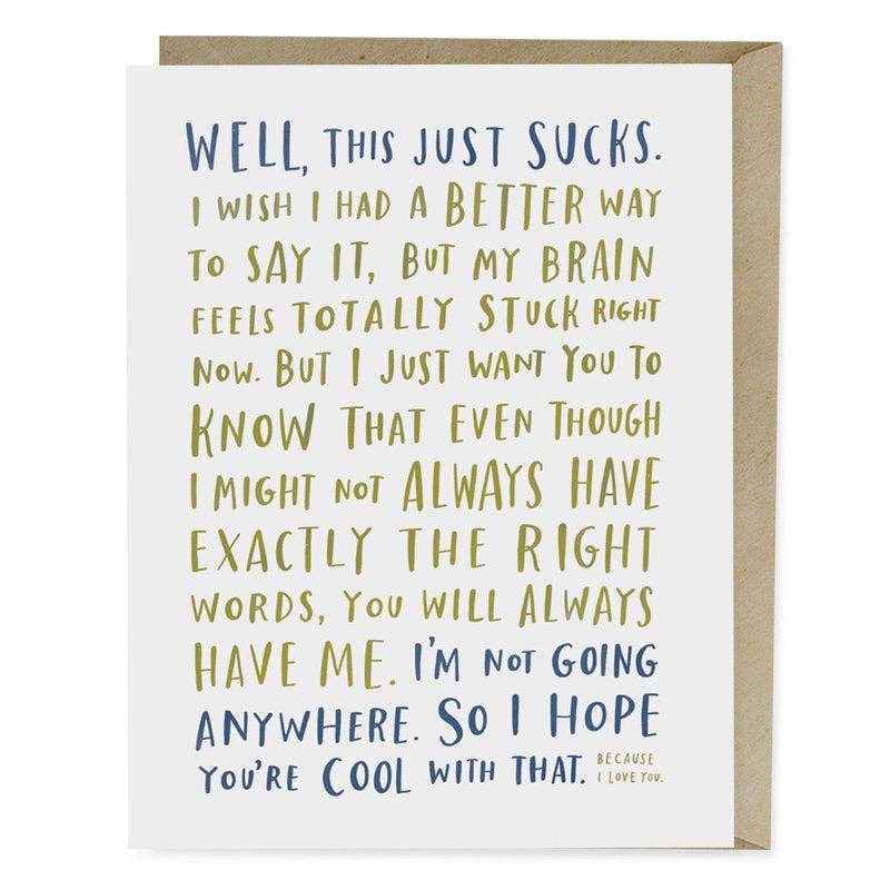 Awkward Sympathy Greetings Card