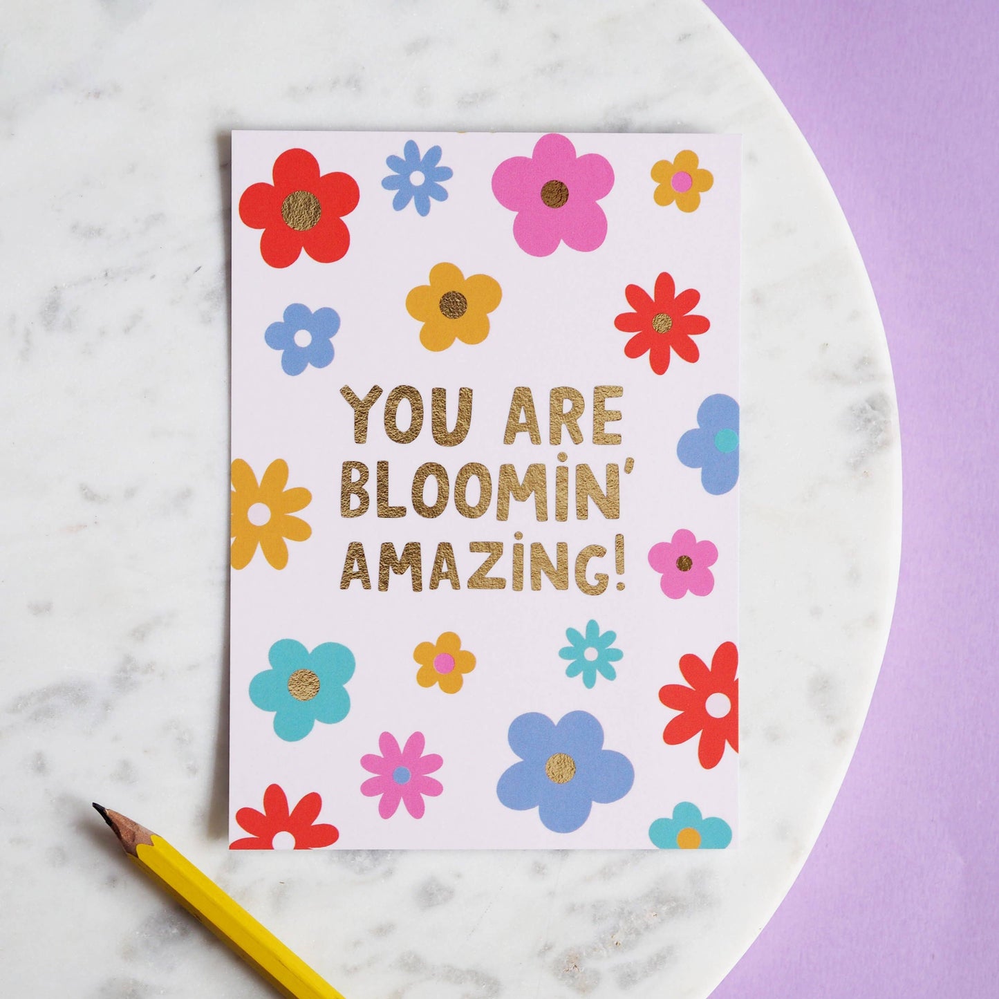 Bloomin’ Amazing Gold Foil Postcard