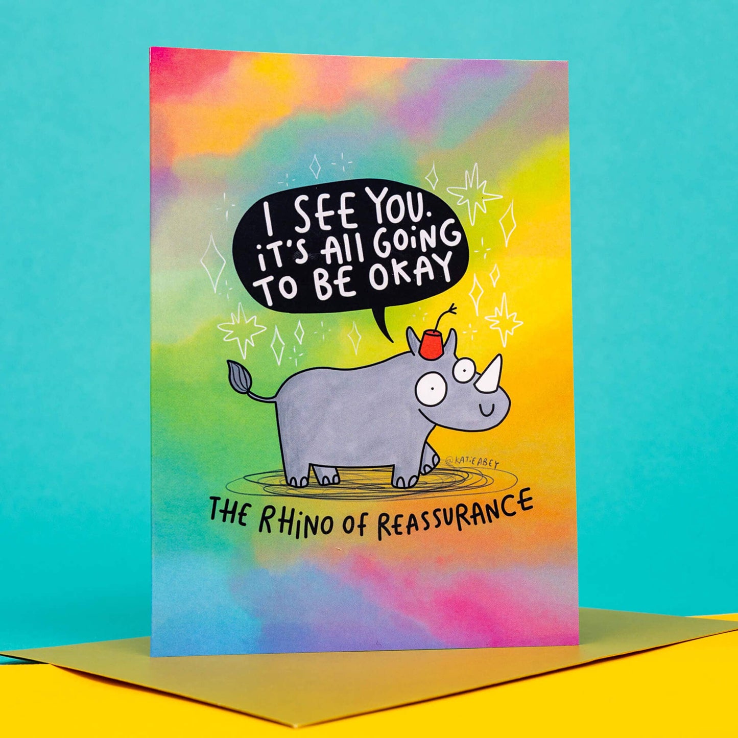 The Rhino of Reassurance A6 Greeting Card