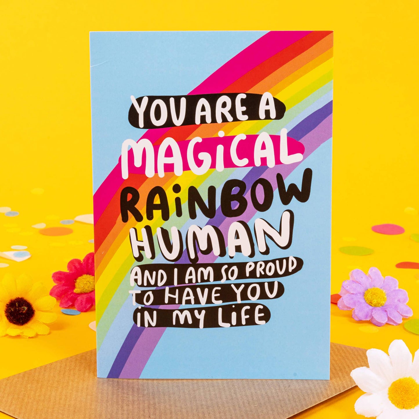 Magical Rainbow Human A6 Greeting Card