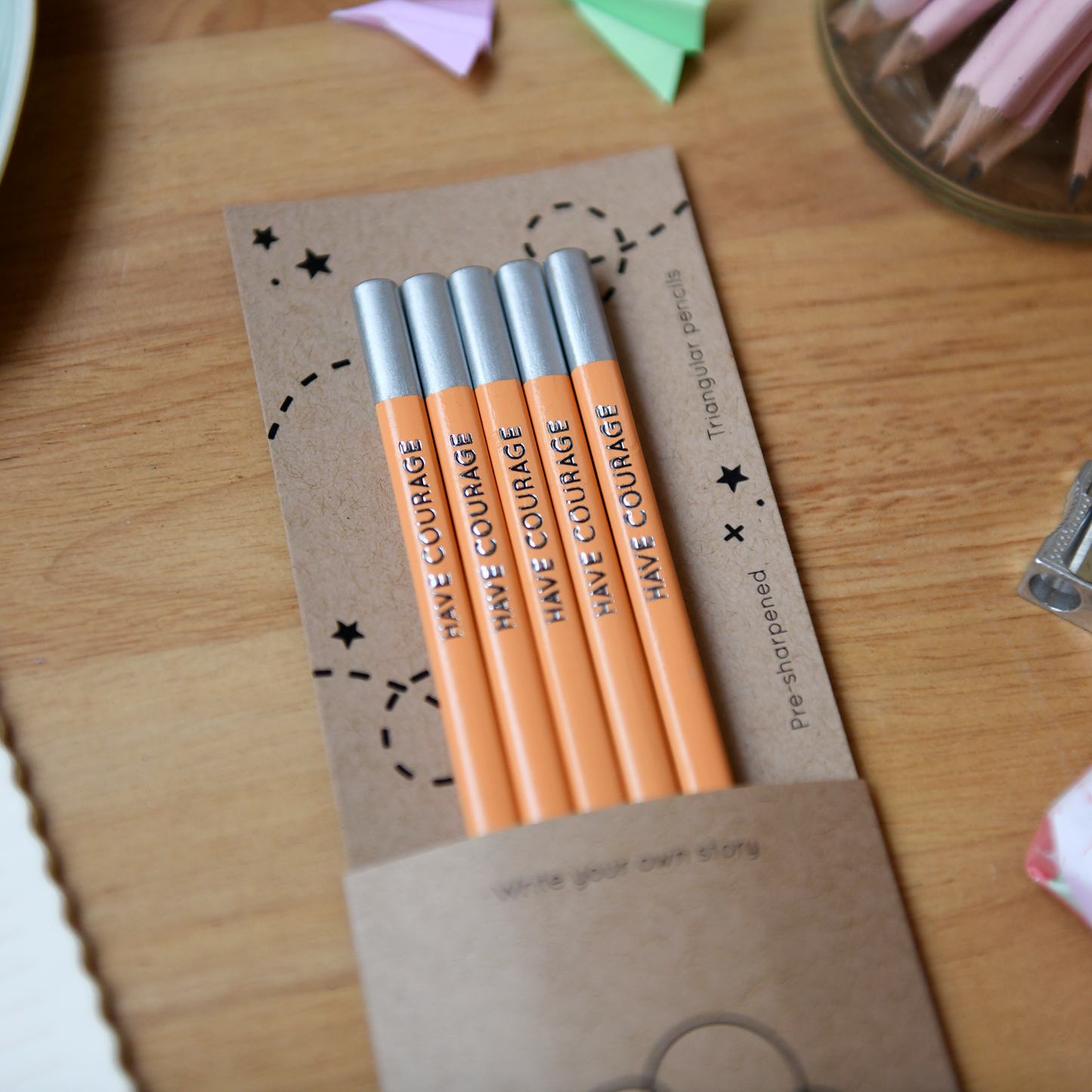 Single 'Have Courage' Positive Pencil: Single Pencil