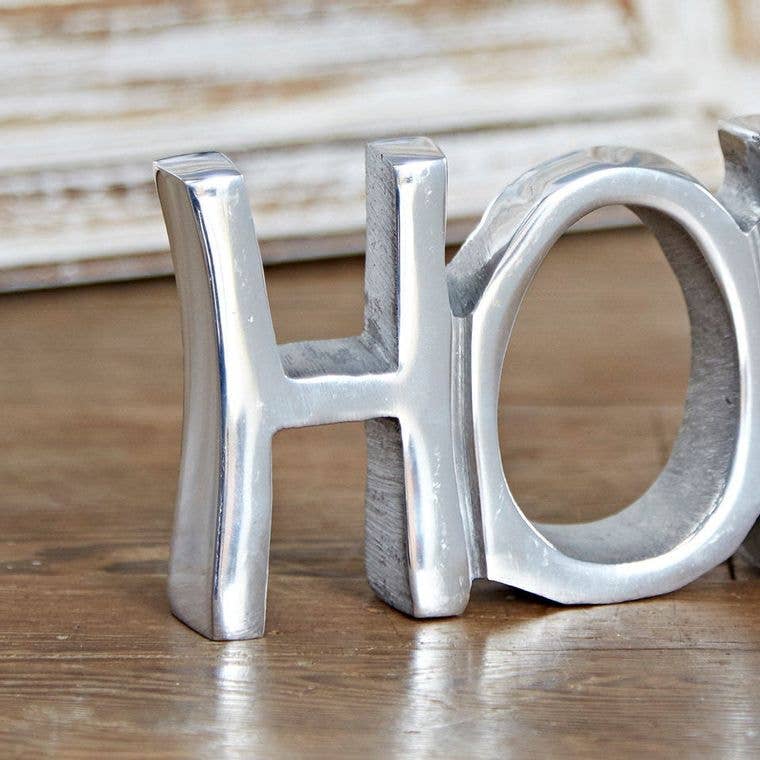 Recycled Metal HOPE Sign