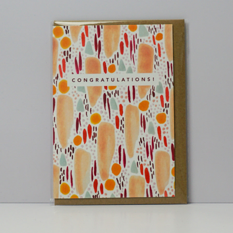 Bright Pattern Congratulations Card