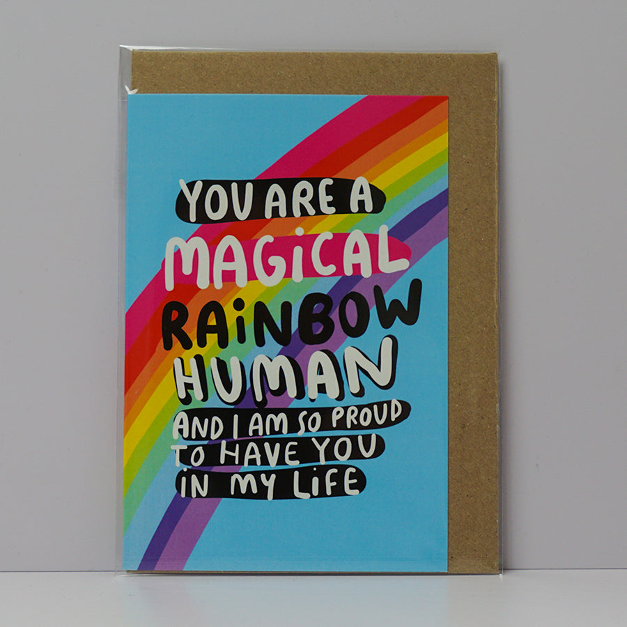 Magical Rainbow Human - Greetings Card