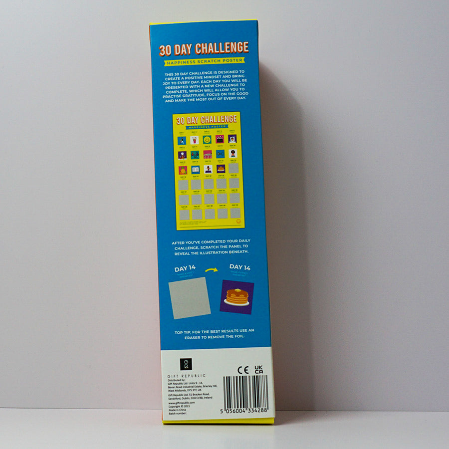 30 Day Challenge Happiness Scratch Poster