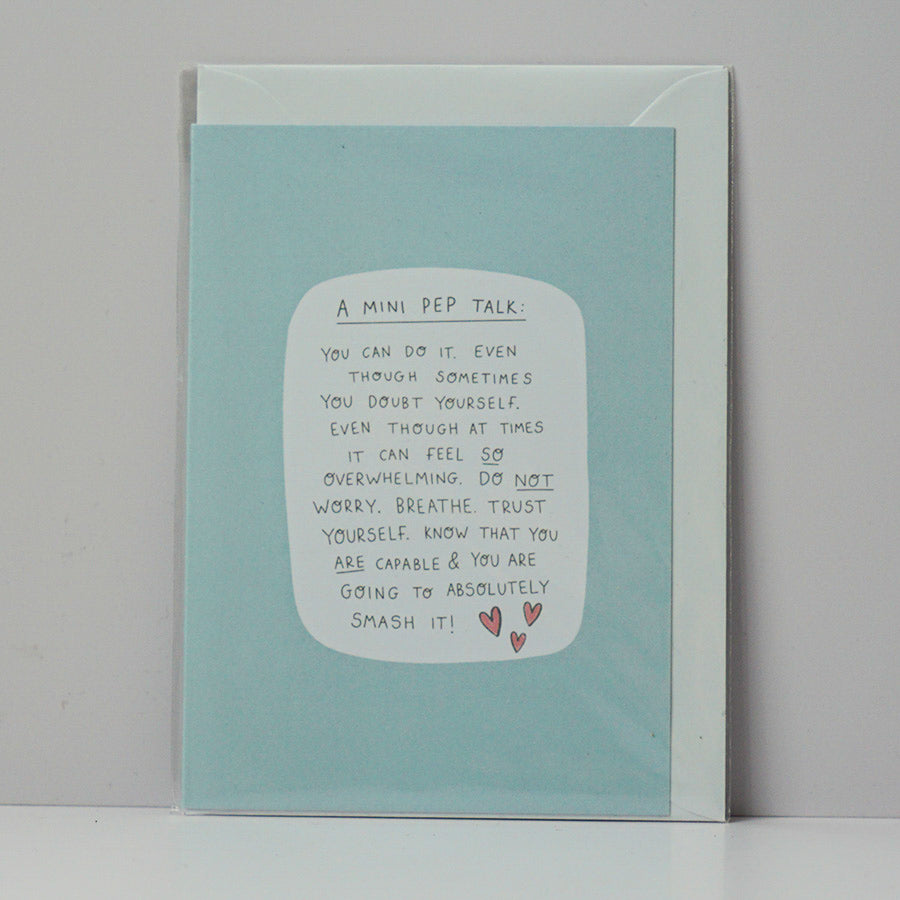 Pep Talk Greetings card
