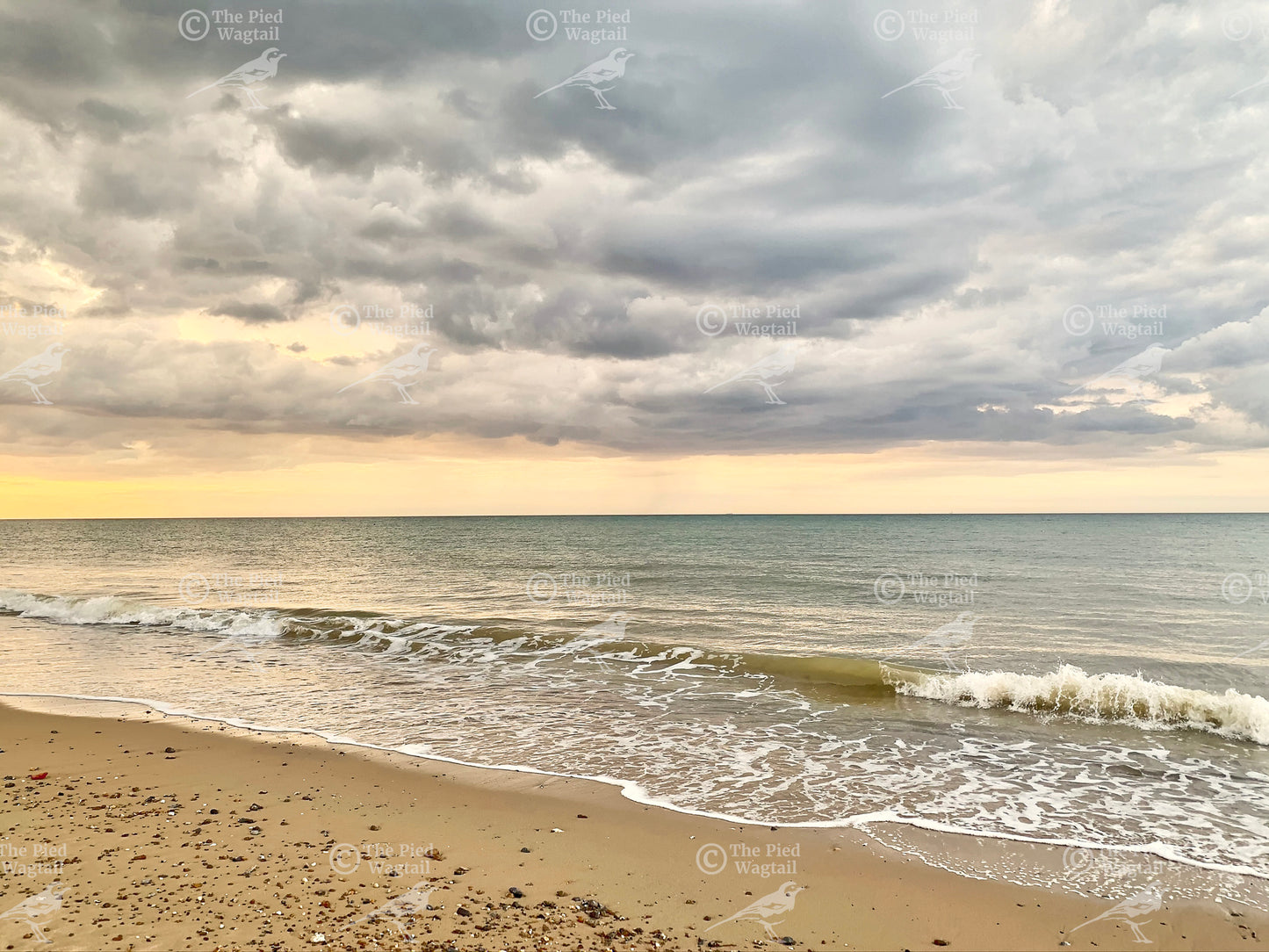 Happisburgh Sea Golden Hour print