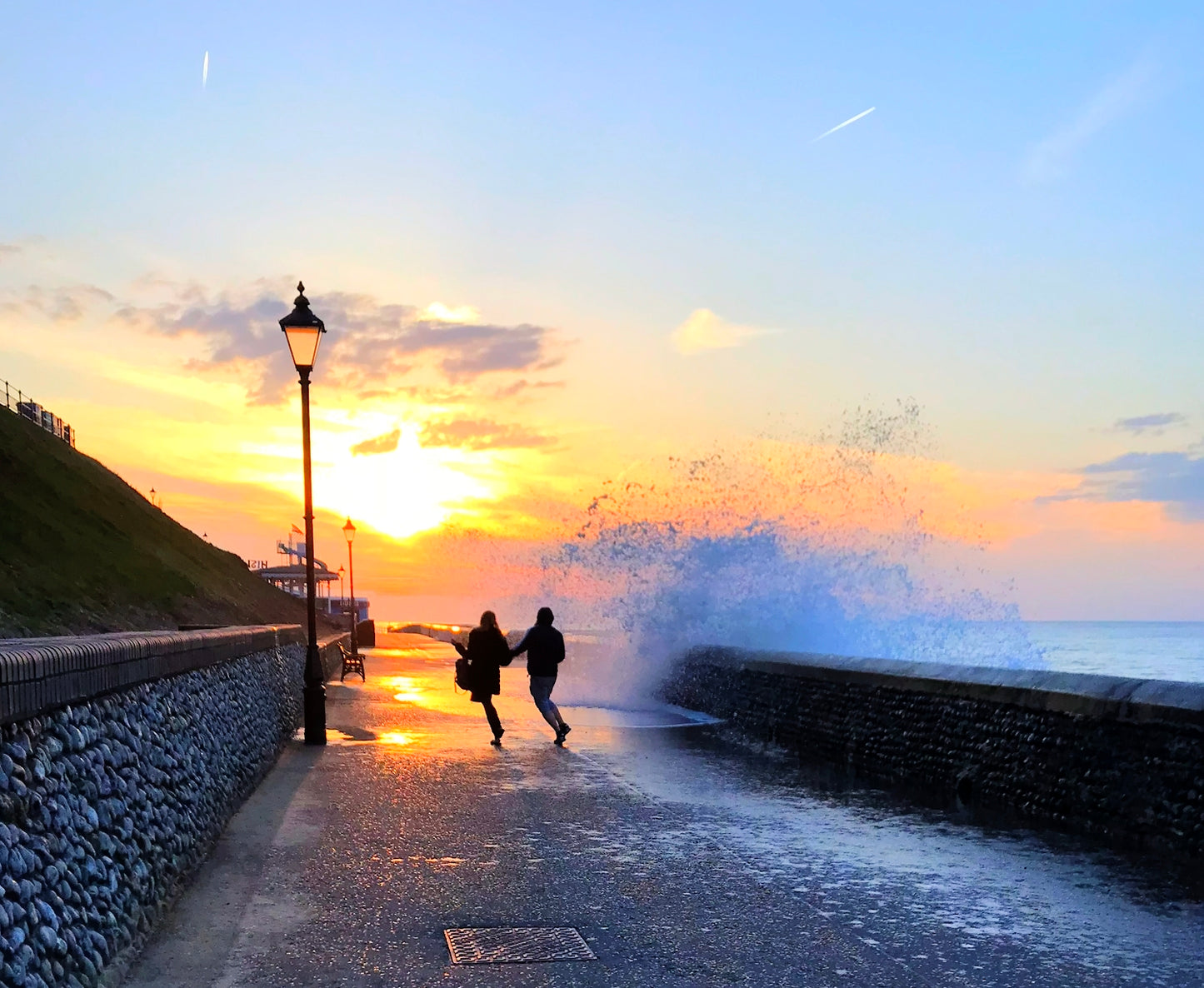 Cromer Sunset Couple Silhouette 6x4 print