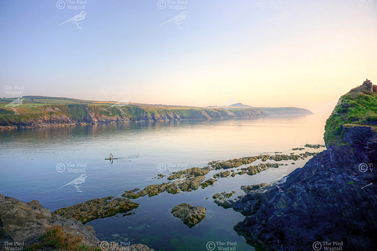 Abereiddi Bay Paddle Boarder print