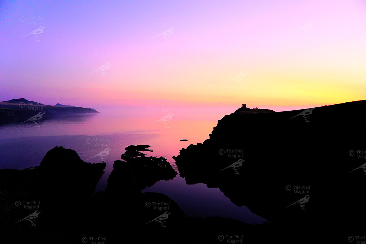 Abereiddi Bay Pink Sunset print