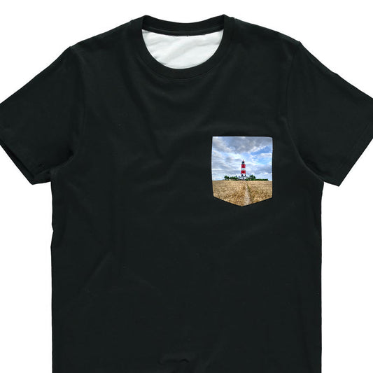 Short sleeve Happisburgh Lighthouse photo pocket T-shirt