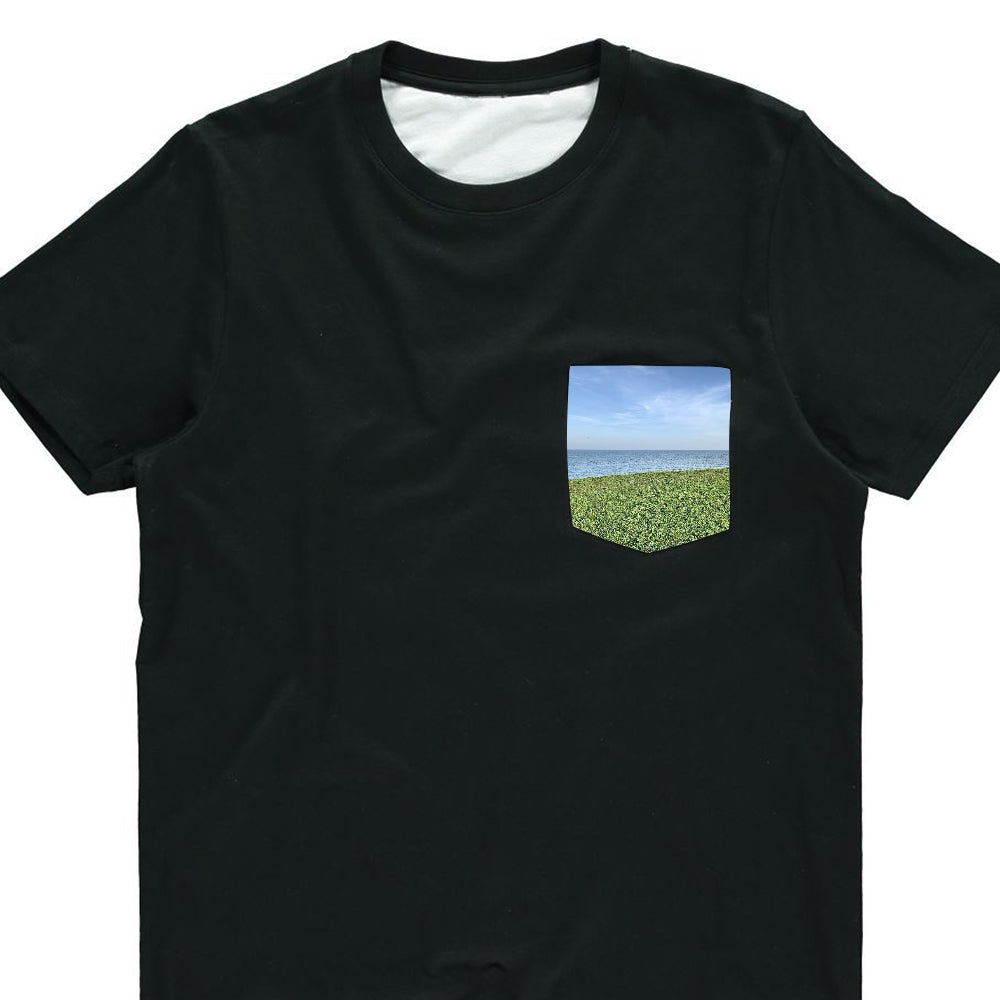 Short sleeve Landscape photo pocket T-shirt