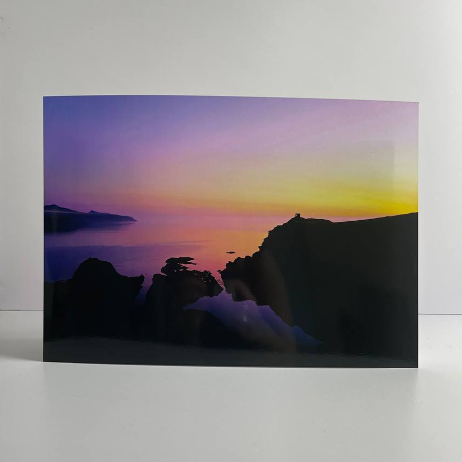 Abereiddi Bay Pink Sunset print