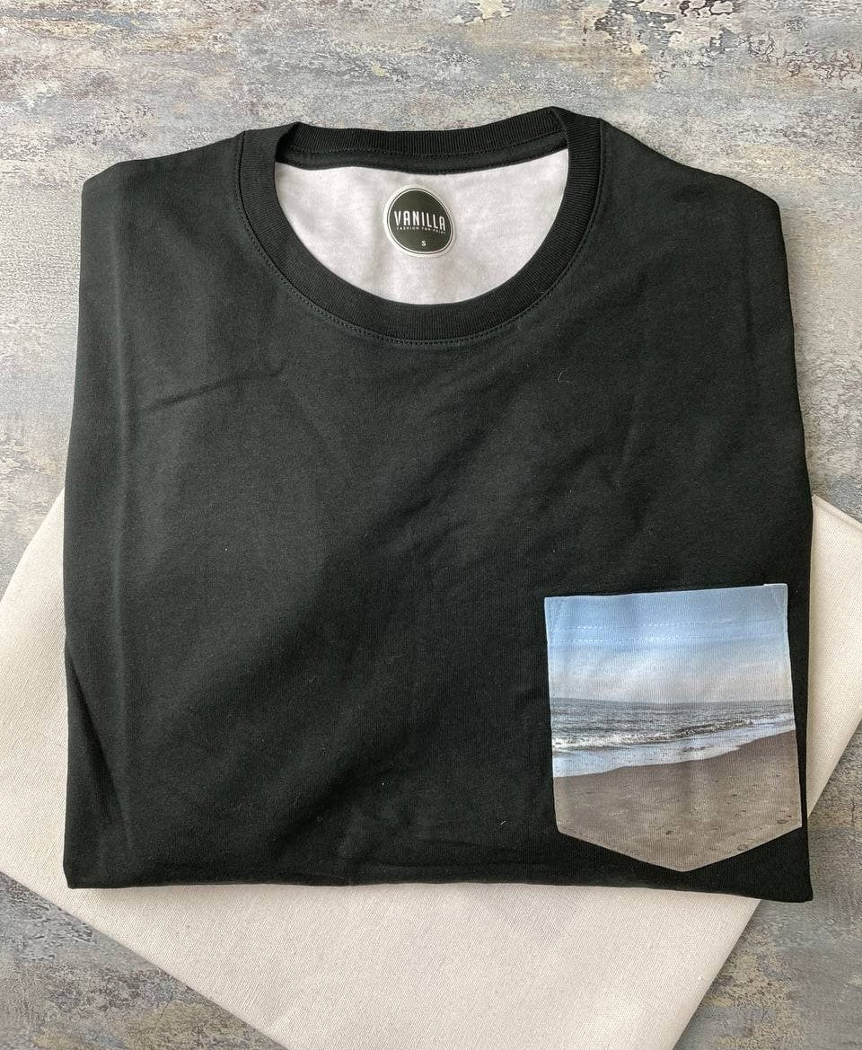 Short sleeve Seascape photo pocket T-shirt
