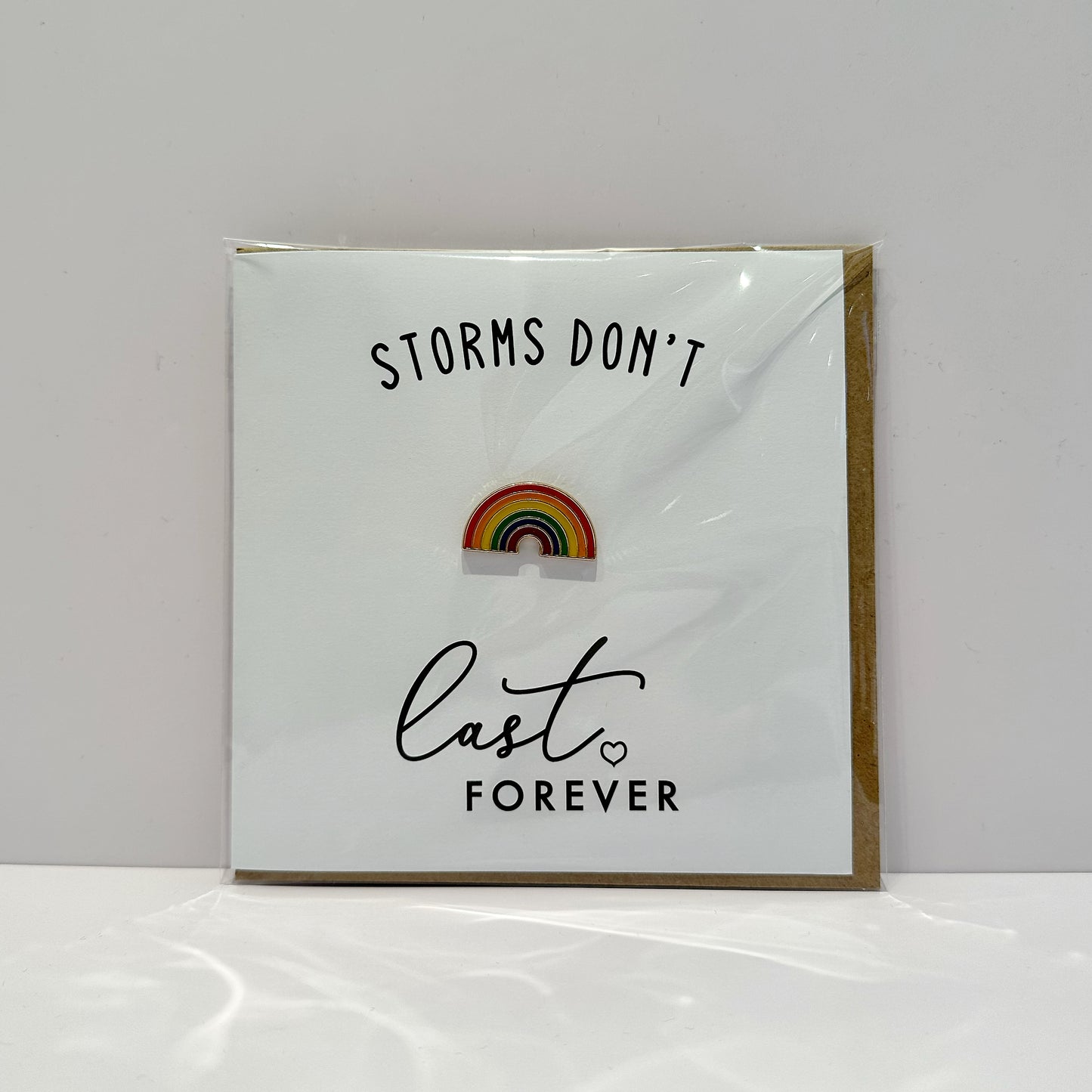 Rainbow Enamel Pin Card
