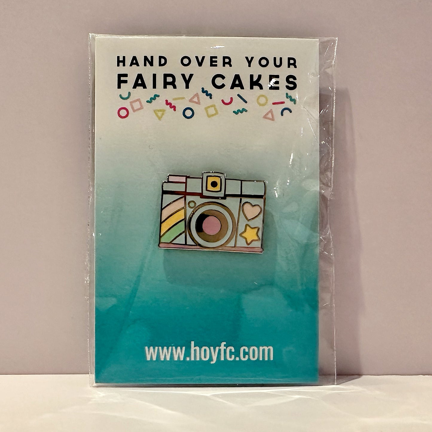 Pastel Rainbow Camera Enamel Pin