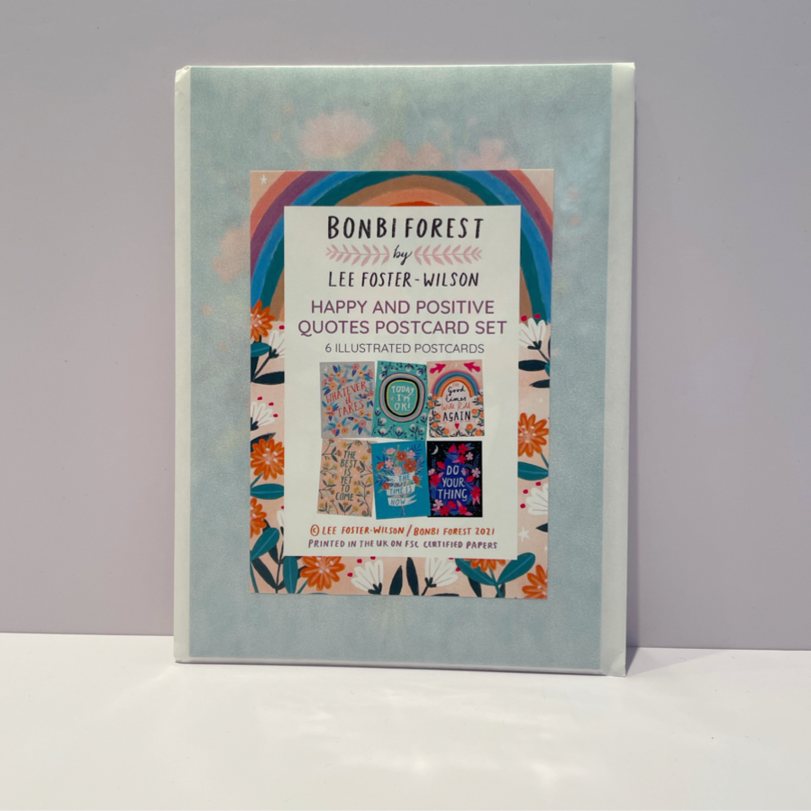 Happy and Positive Quotes Postcard Set
