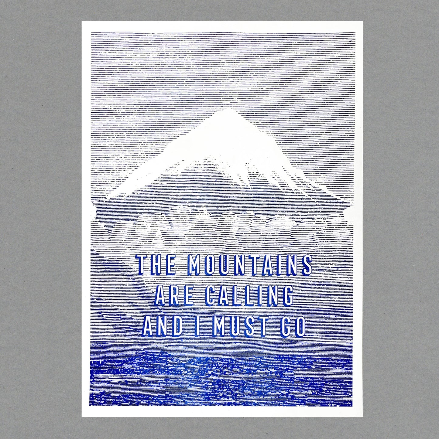 The Mountains Risograph Print. A3. Eco Friendly: Without cello