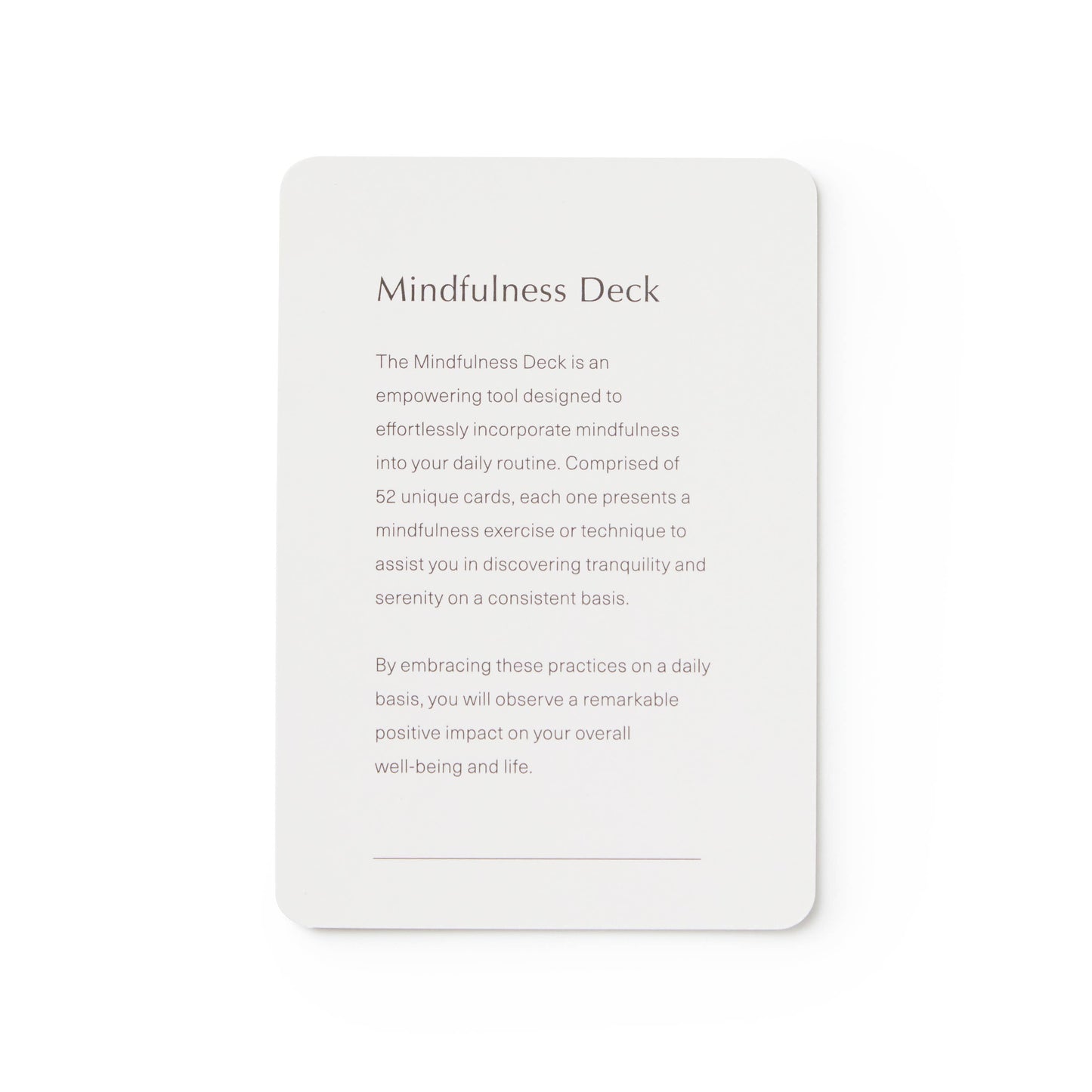 Mindfulness Meditation Card Deck - Wellness Gift