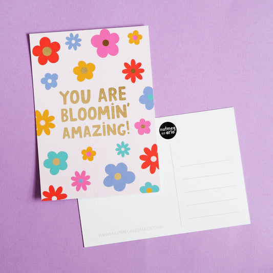 Bloomin’ Amazing Gold Foil Postcard