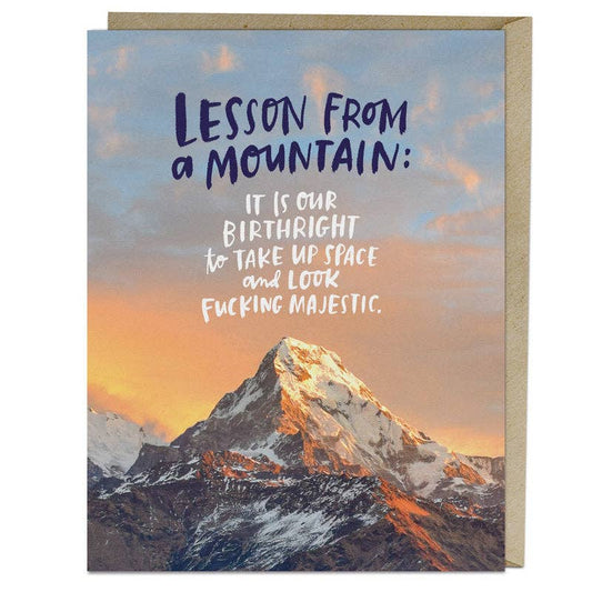 Lesson From A Mountain Greetings Card