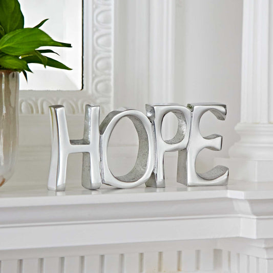 Recycled Metal HOPE Sign
