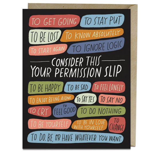 Permission Slip Greetings Card