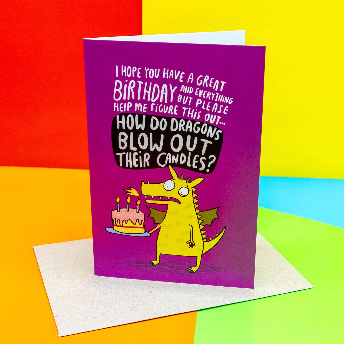 Birthday Dragon A6 Greeting Card