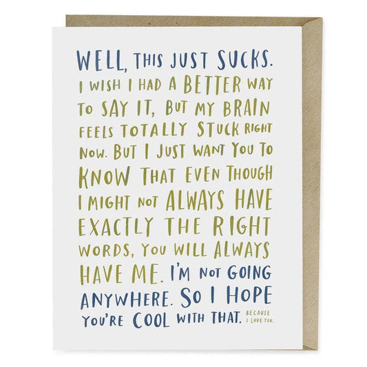 Awkward Sympathy Greetings Card