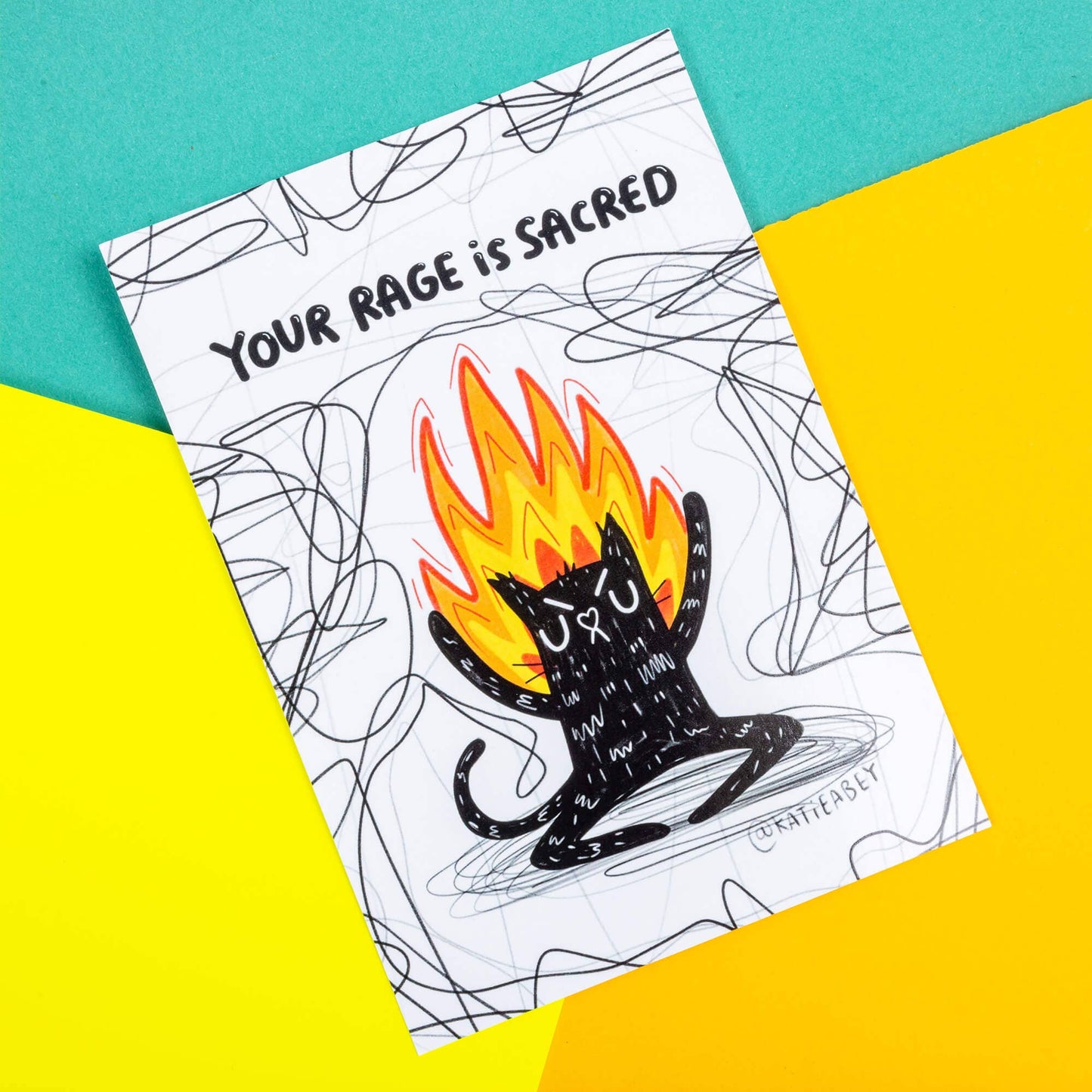 Your Rage Is Sacred Cat A6 Postcard