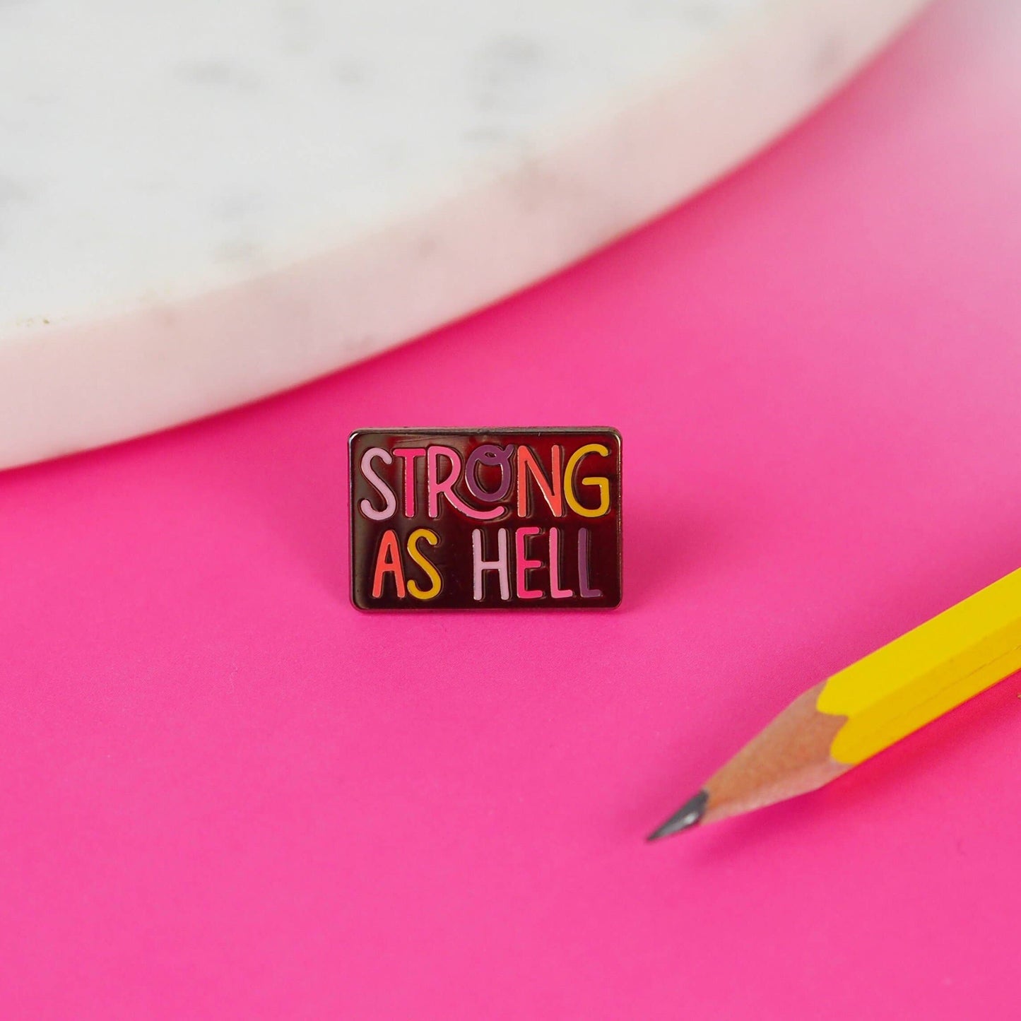 Strong As Hell Enamel Pin