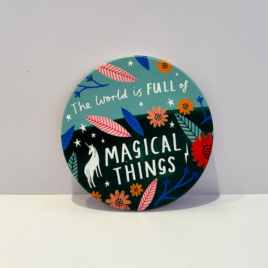 The World Is Full of Magical Things Ceramic Coaster