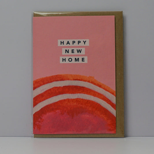 Happy New Home Pink Rainbow Card