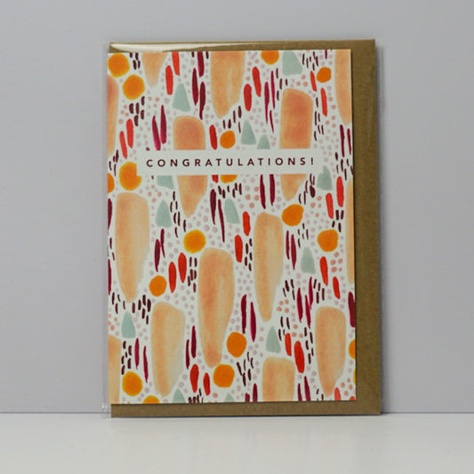 Bright Pattern Congratulations Card