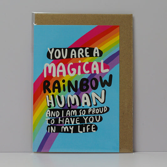 Magical Rainbow Human - Greetings Card