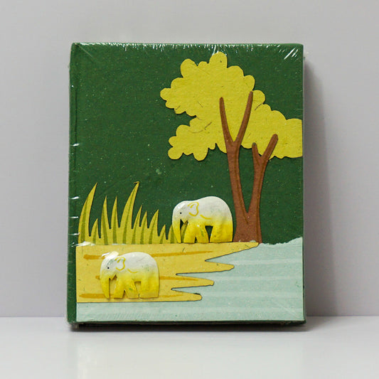 Handmade Colourful Elephant Dung Notebook | Small