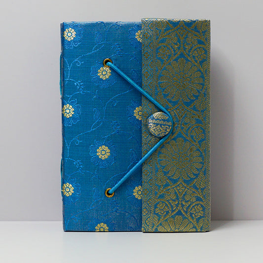 Handmade Sari Journal - Fabric Journal | Medium / Blue 