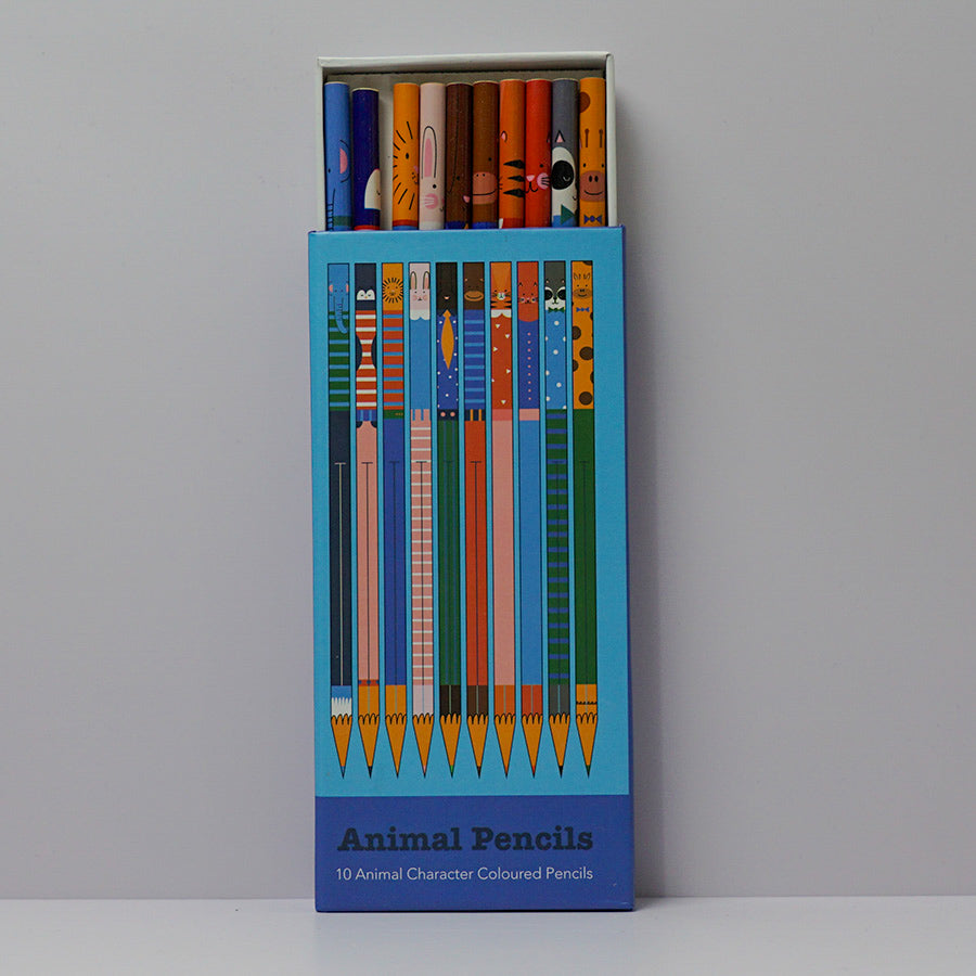 Ten Animal Colouring Pencils
