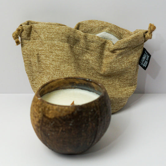 Coconut Shell Candle w/ Gift Bag (Toasted Coconut Scent) | Toasted Coconut