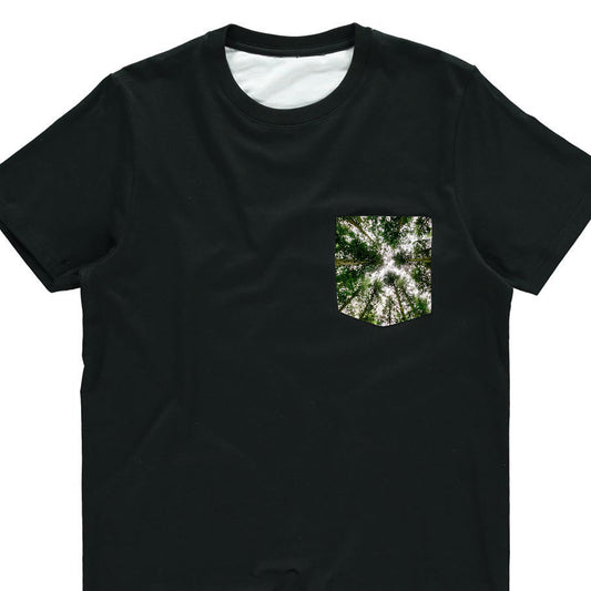Short sleeve Look Up Trees photo pocket T-shirt