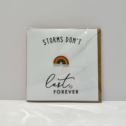 Rainbow Enamel Pin Card